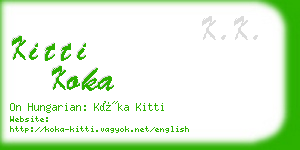 kitti koka business card